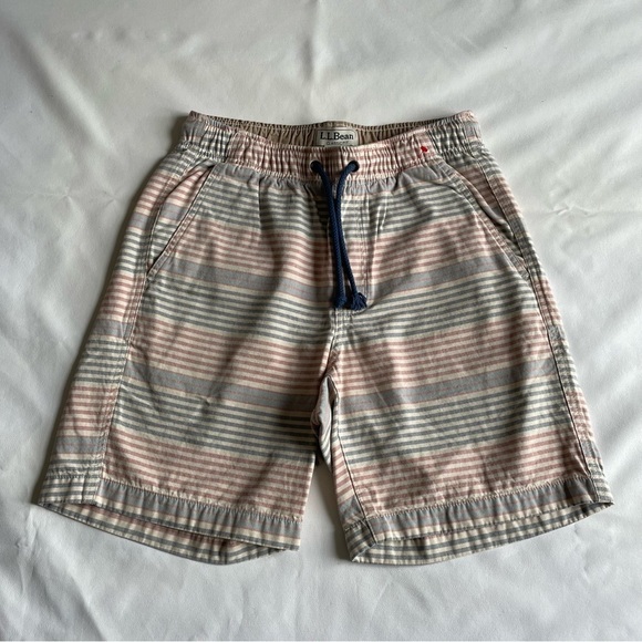 L.L. Bean Other - L.L. Bean Organic Cotton Shorts with Pink and Gray Stripes